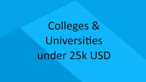 Colleges & universities under 25k USD in the US