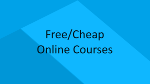 Free/cheap online courses with certificate
