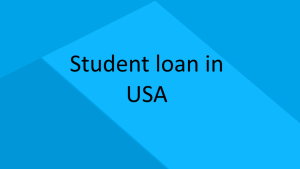 Student loan in USA. Federal loan & private loan.